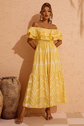 Tulum Off Shoulder Eyelet Dress | Dress In Beauty